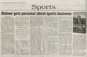 Steiner gets personal about sports business