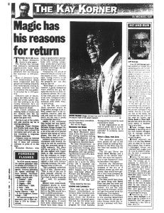 Magic Has His Reasons for Return