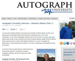 Autograph University Interview – Brandon Steiner