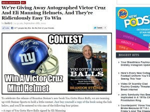 We’re Giving Away Autographed Victor Cruz And Eli Manning Helmets, And They’re Ridiculously Easy To Win