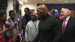 Mike Tyson Surprises Youth Boxers