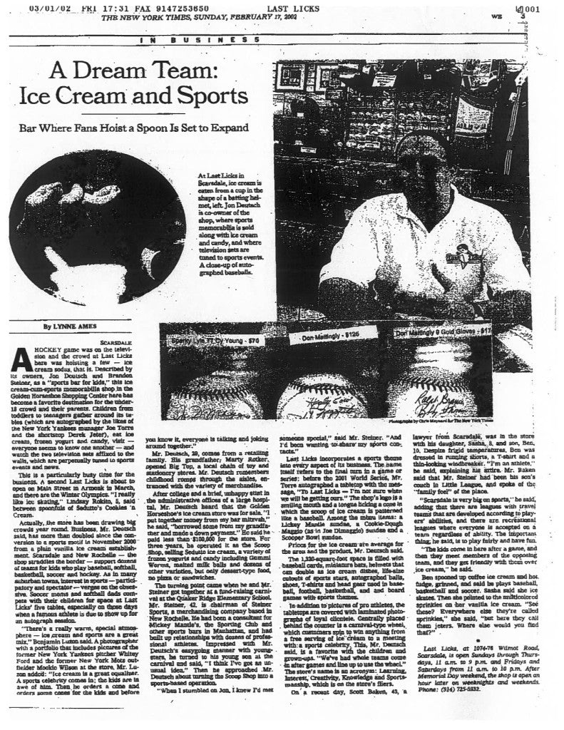 A Dream Team: Ice Cream and Sports