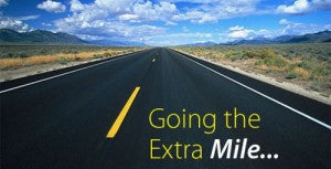 Going the Extra Mile