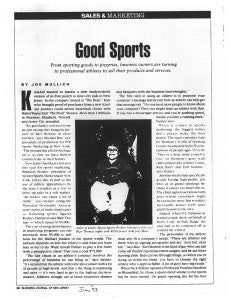 Good Sports: Sales and Marketing