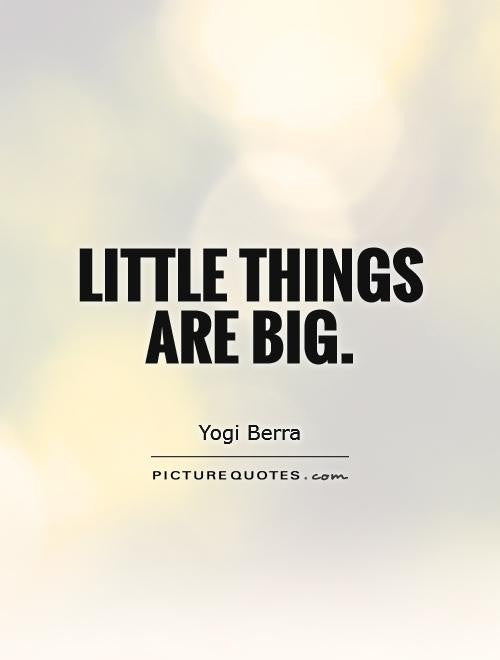 The Little Things *Are* the Big Thing.