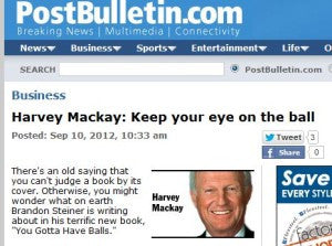 Harvey Mackay: Keep your eye on the ball