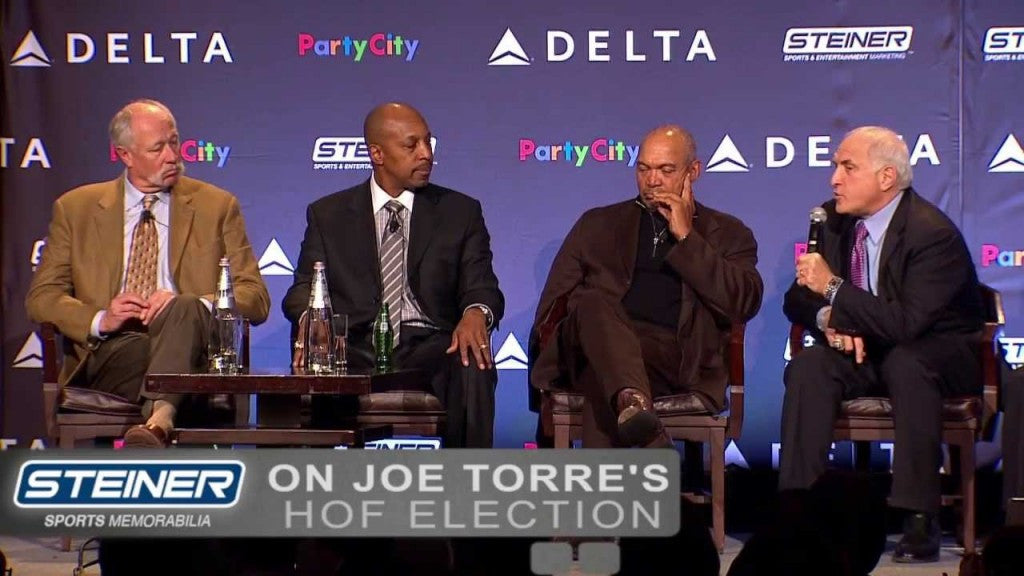 Reggie Jackson & Willie Randolph on Torre in the HOF(Steiner Exclusive)